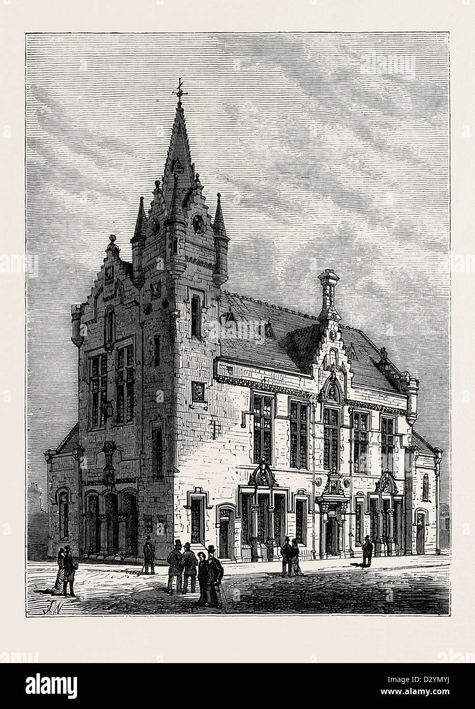 CROSSHILL AND GOVANHILL BURGH HALL NEAR GLASGOW SCOTLAND 1880 Stock Photo