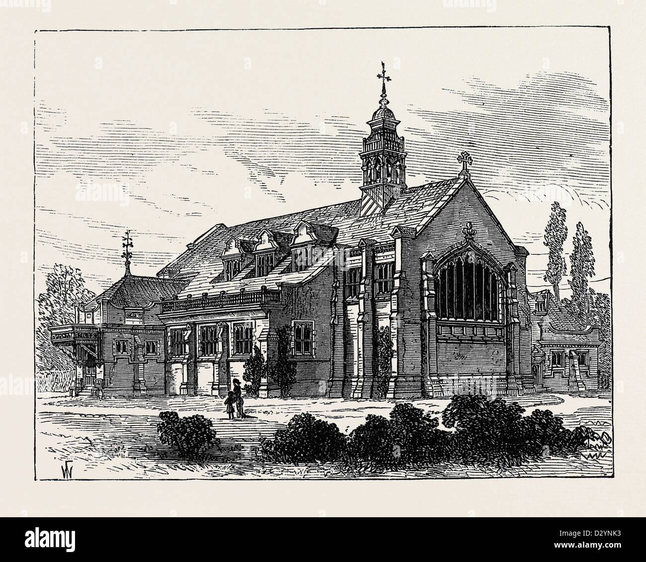 CHURCH OF ST. MICHAEL AND ALL ANGELS BEDFORD PARK CHISWICK LONDON 1880 Stock Photo