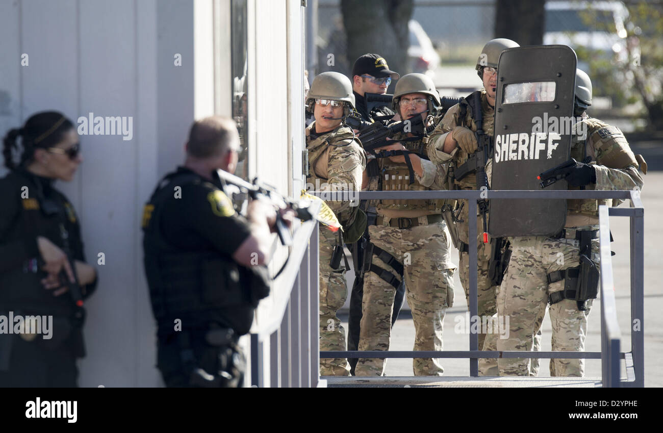 Feb. 4, 2013 Modesto, CA, USA Members of the Stanislaus County SWAT