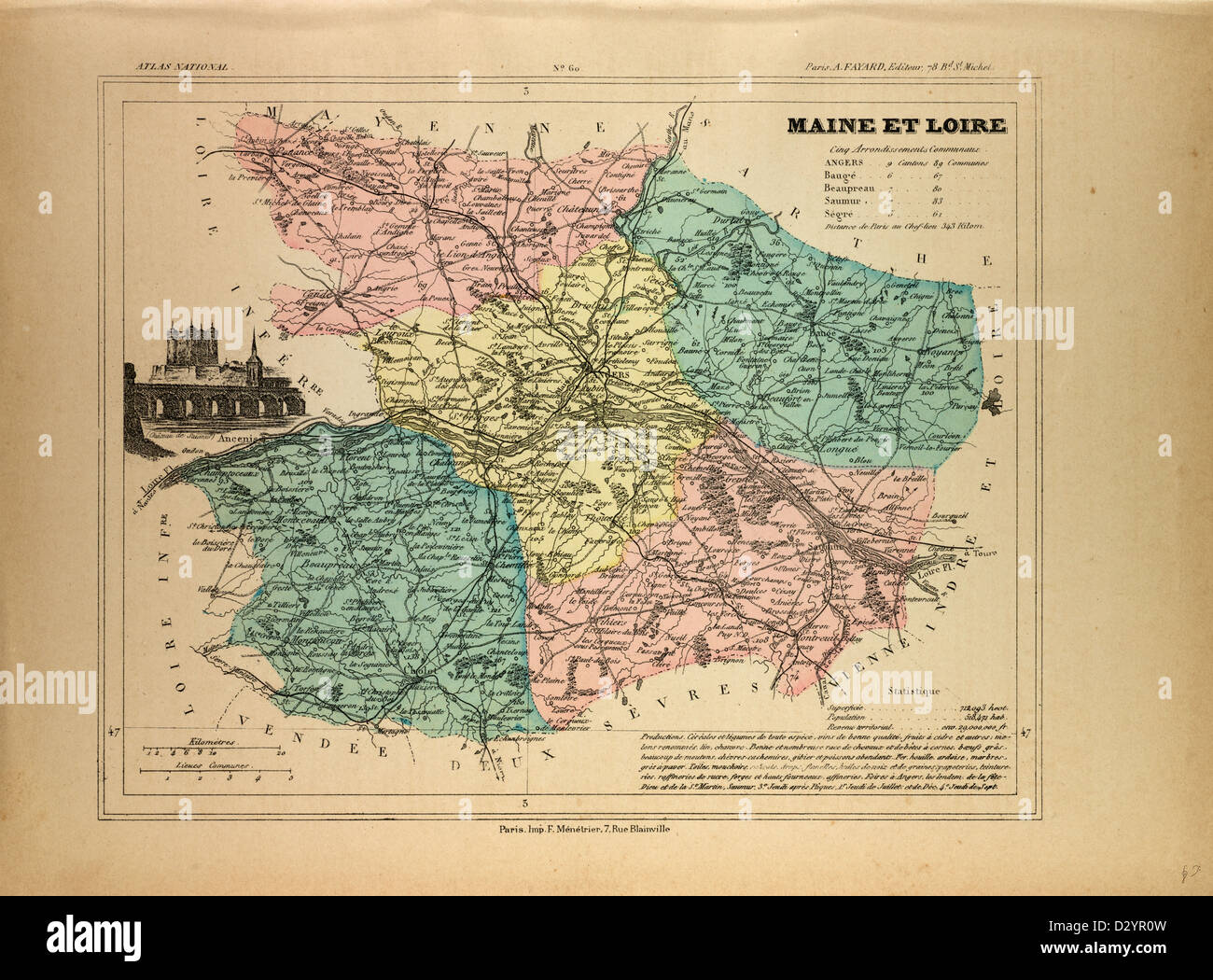 Maine et loire map hires stock photography and images Alamy