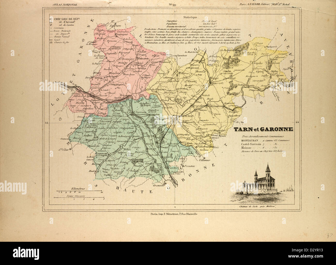 Tarn Et Garonne Map Map Of Tarn Et Garonne France Stock Photo - Alamy