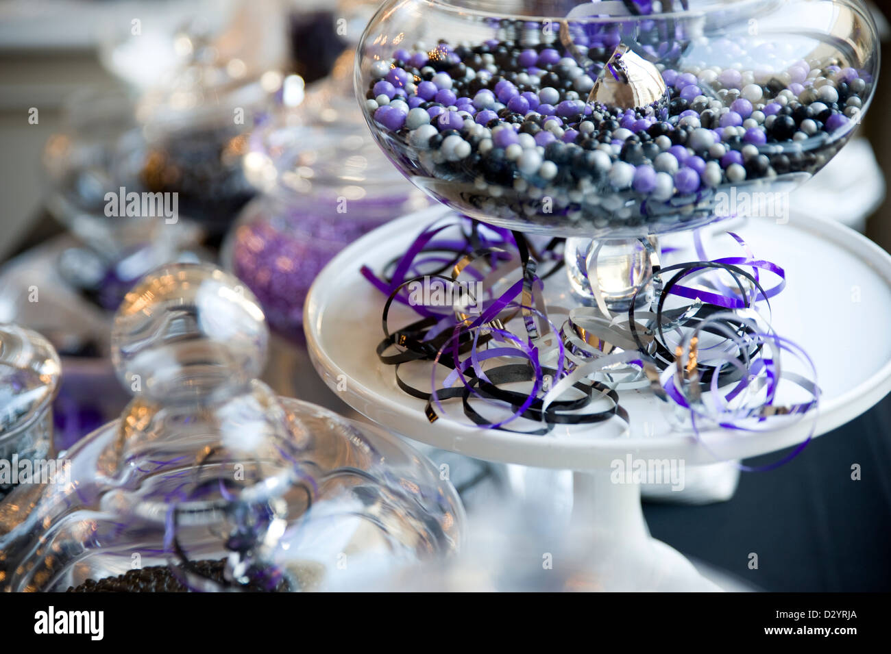 Candy At A Candy Buffet For A Wedding Reception Stock Photo