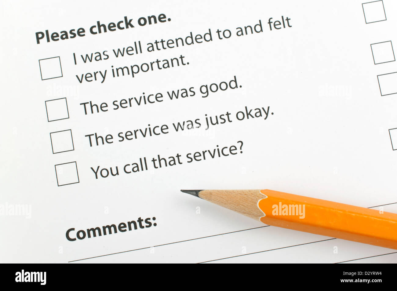Customer feedback Stock Photo