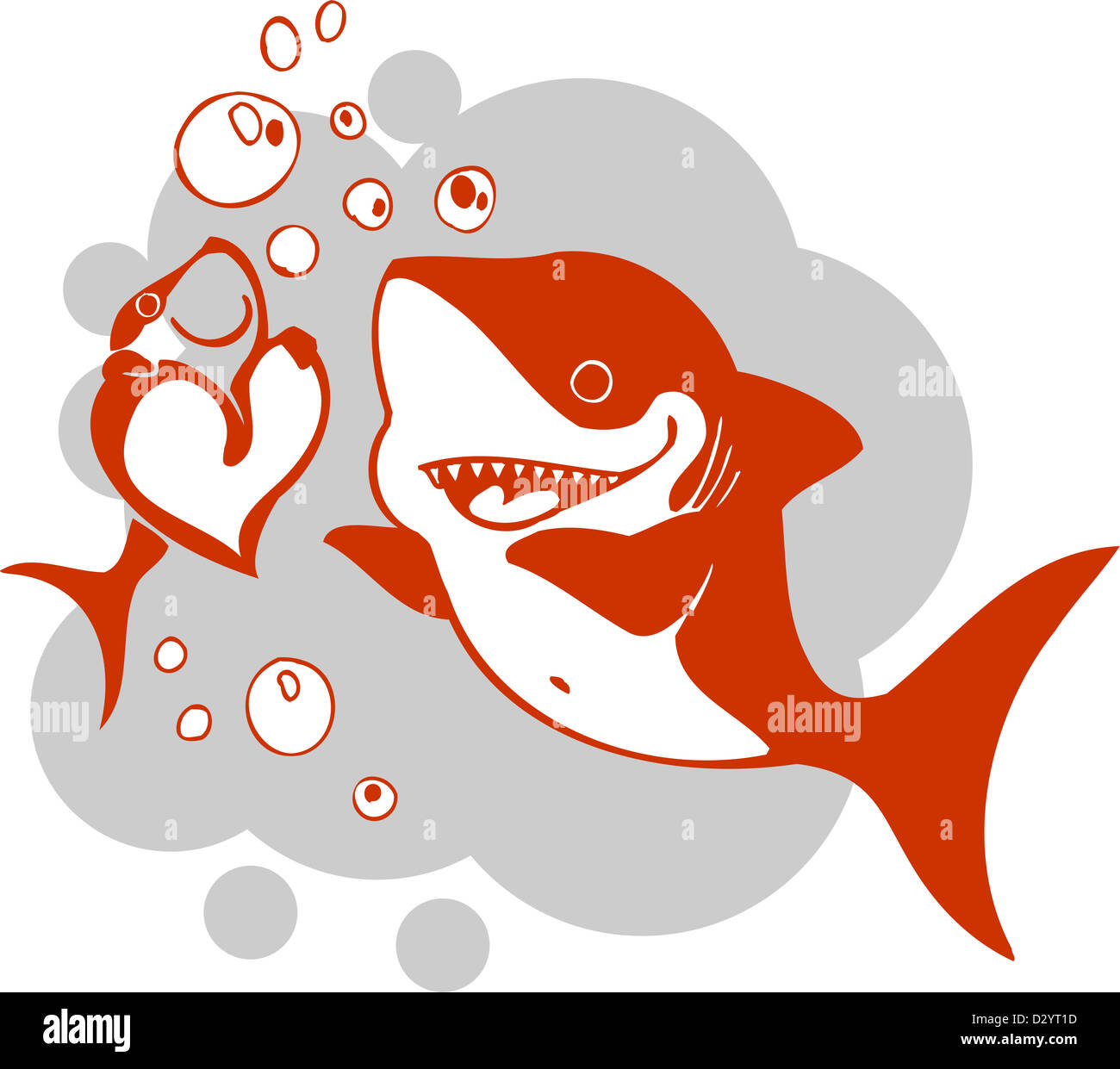 Sharks and heart illustration Stock Photo Alamy