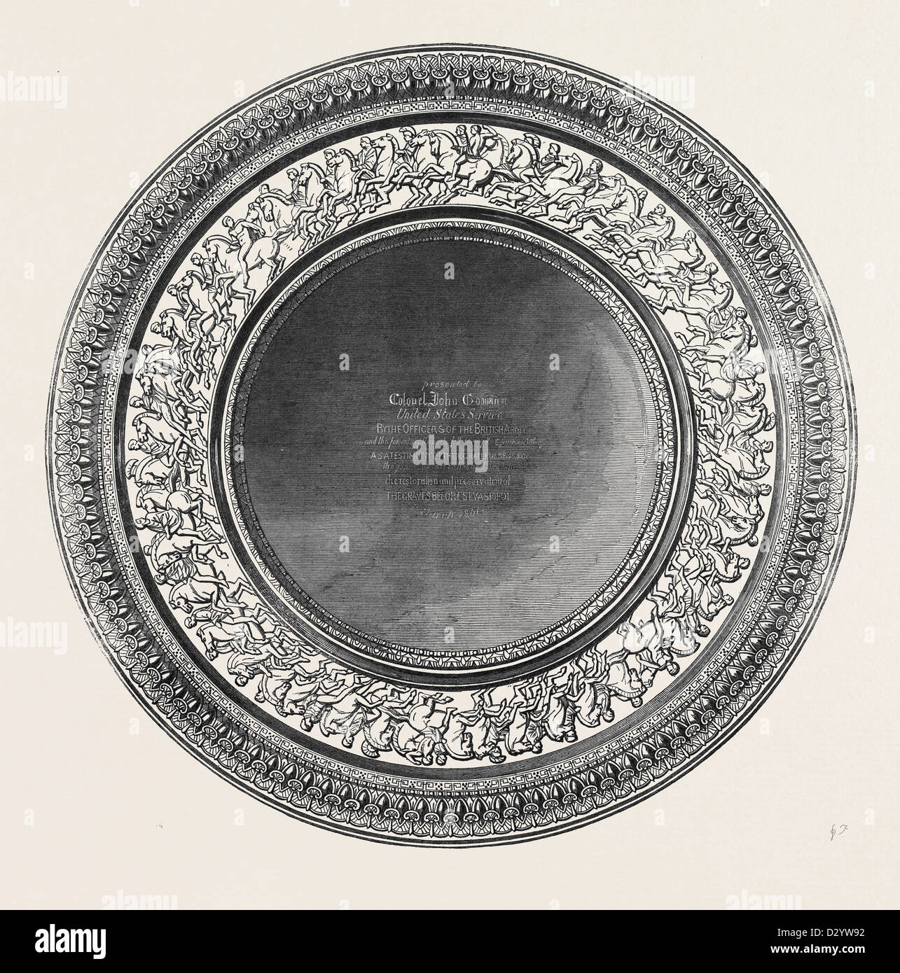 TESTIMONIAL TO COLONEL JOHN GOWAN OF THE UNITED STATES' SERVICE FOR THE