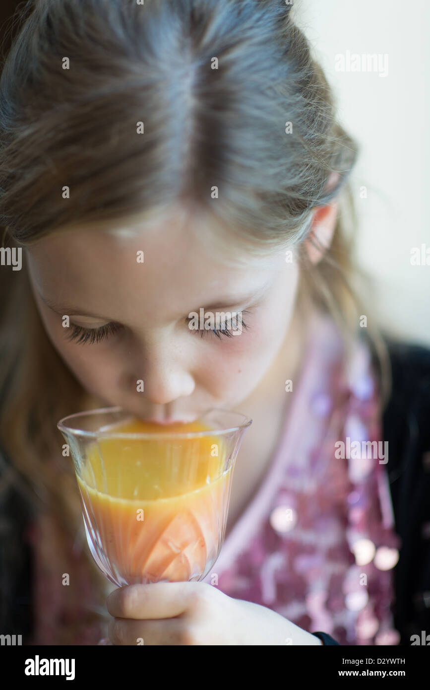 Young Girl Drinking Orange Juice From A Glass Stock Photo Alamy Young Girl Drinking Orange Juice From A Glass Stock Photo Alamy