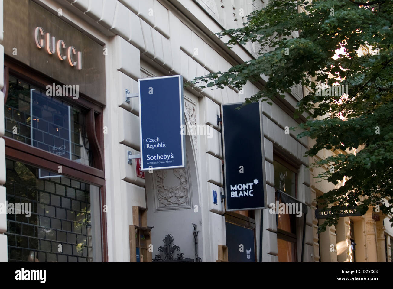 Gucci store and Sotheby's in Parizska Street in Prague, Czech Republic on  June 18, 2012. (CTK Photo/Krystof Kriz Stock Photo - Alamy