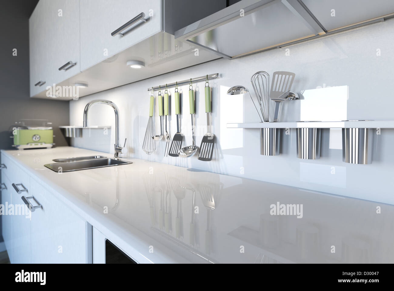 3d Image Of A Fancy Kitchen Design Stock Photo Alamy
