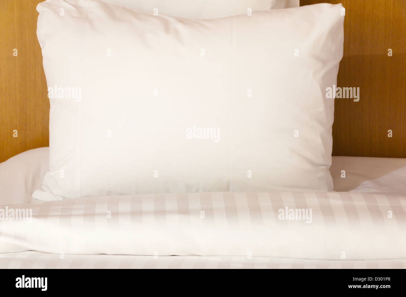 https://c8.alamy.com/comp/D301P8/white-pillow-and-blanket-on-a-hotel-bad-D301P8.jpg