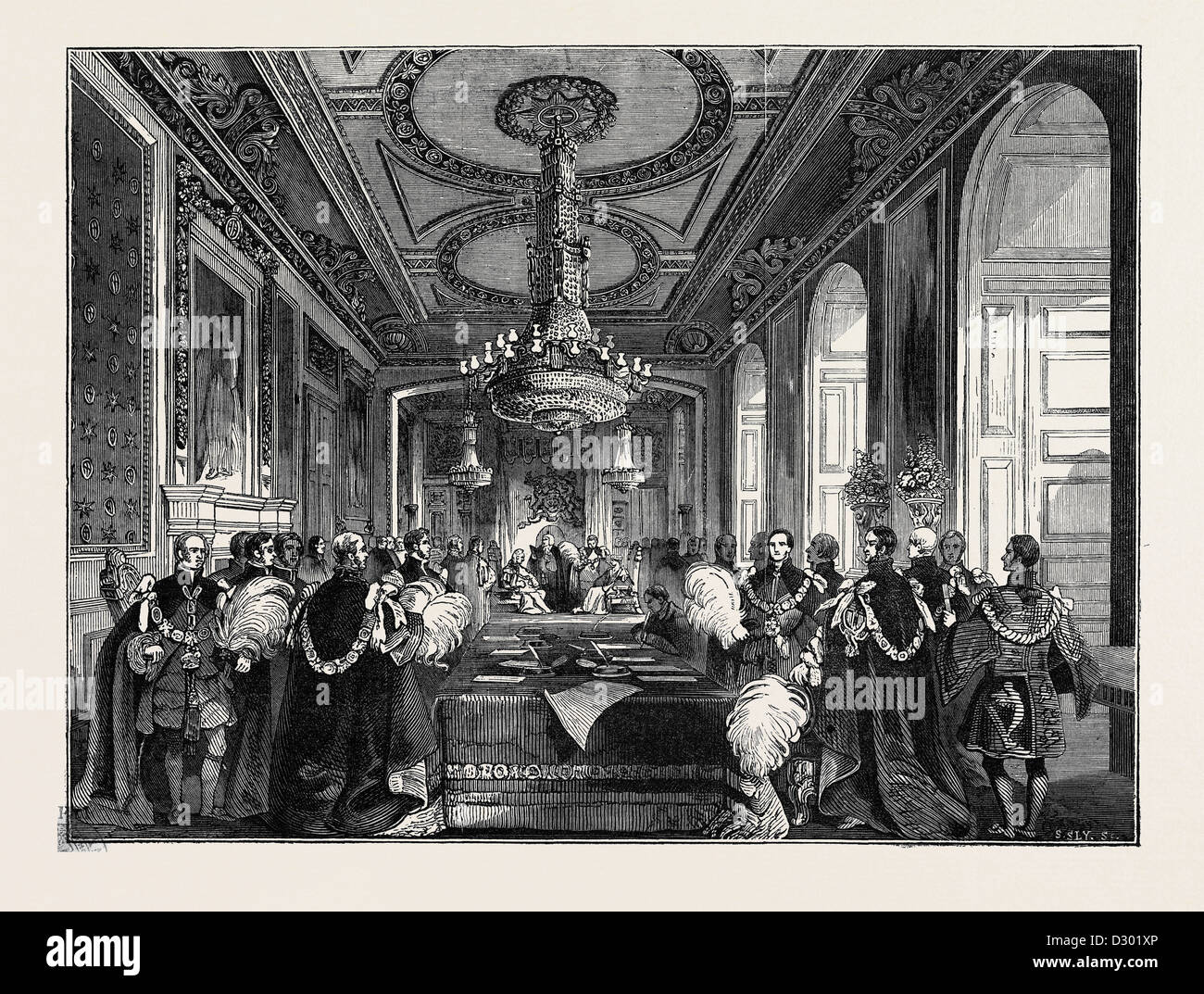 VISIT OF THE KING OF THE FRENCH TO QUEEN VICTORIA; CHAPTER OF THE Stock Photo: 53476606 - Alamy