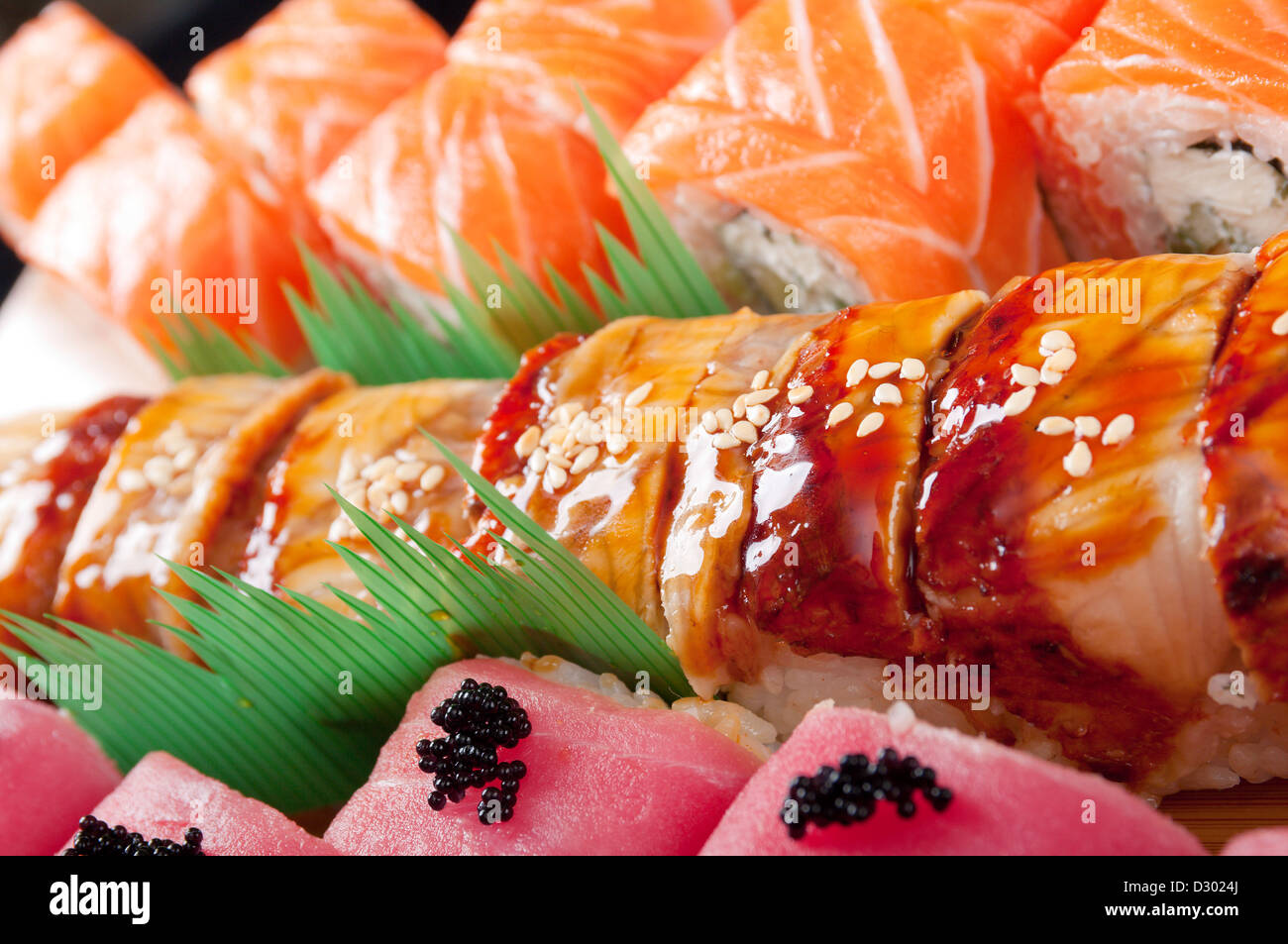 set of japanese sushi. traditional japanese food Stock Photo Alamy