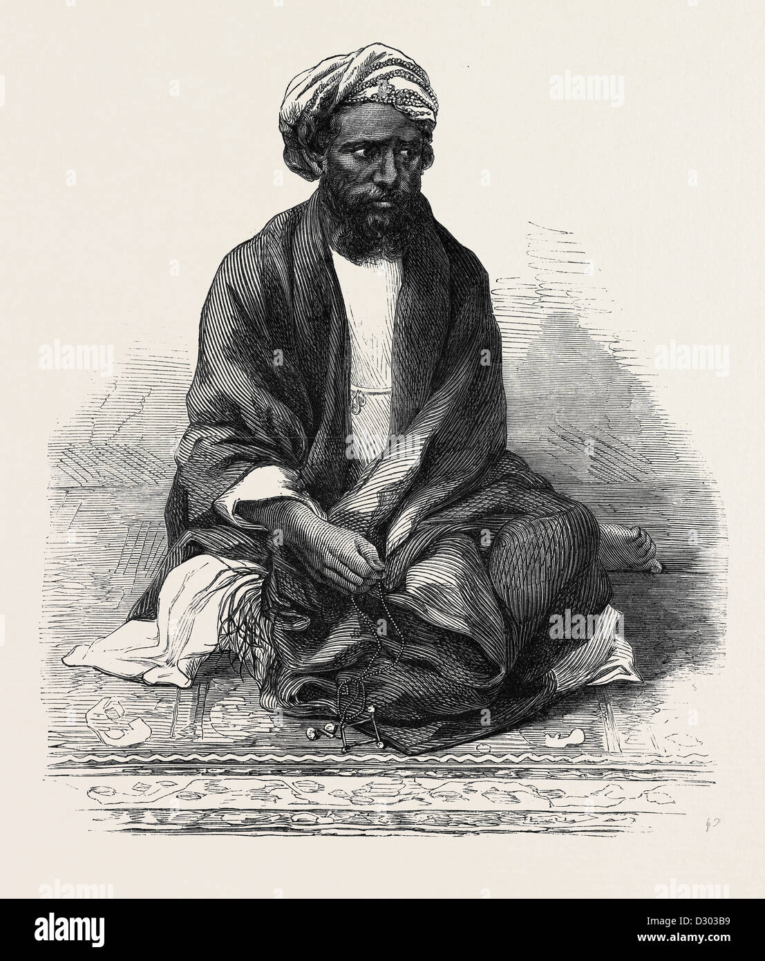 INDIAN REBEL ZAHOOR-OOL-HOOSEIN RECENTLY CAPTURED 1862 Stock Photo