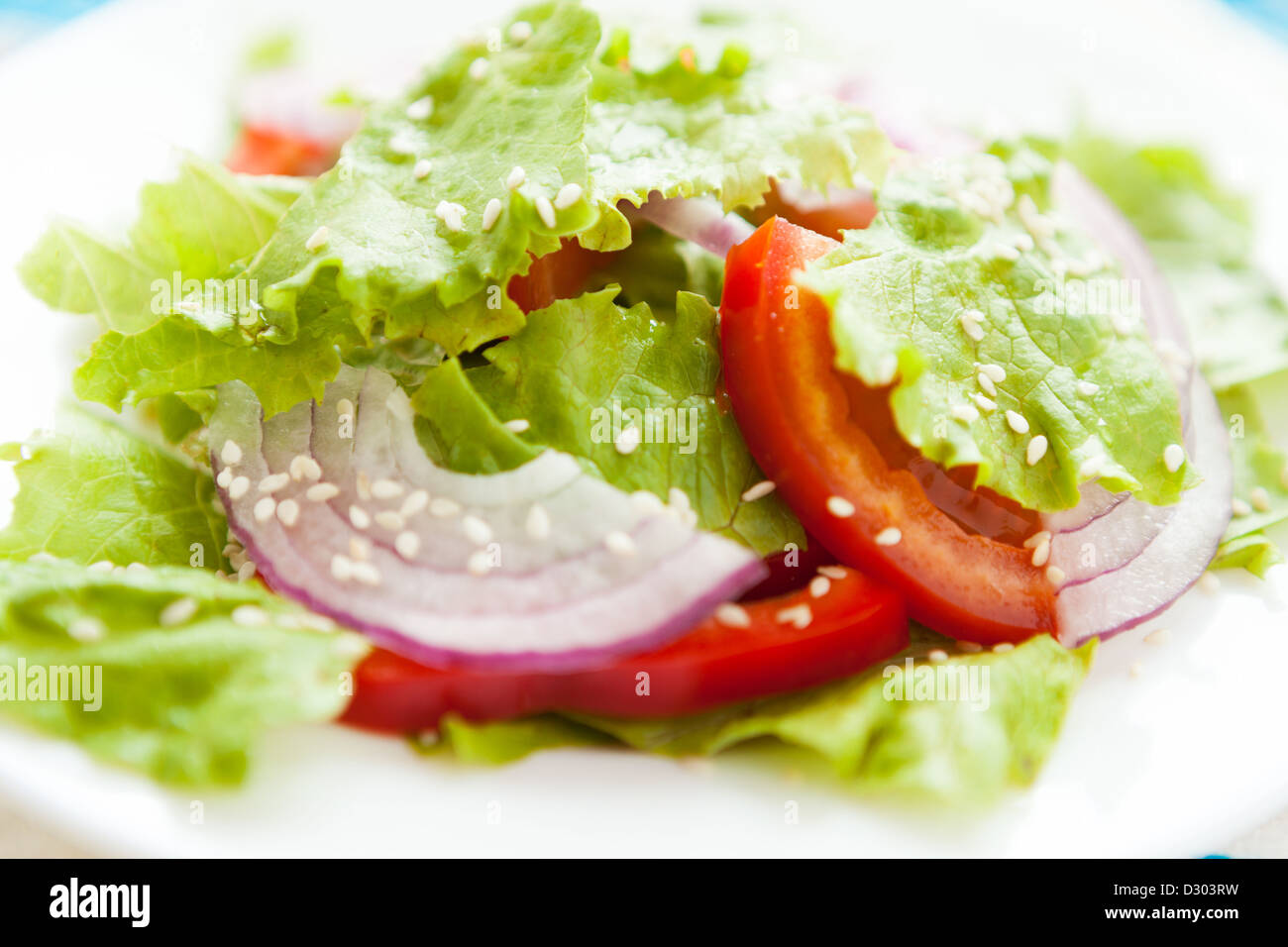 Vitamin salad with tomato and pepper, closeup Stock Photo Alamy