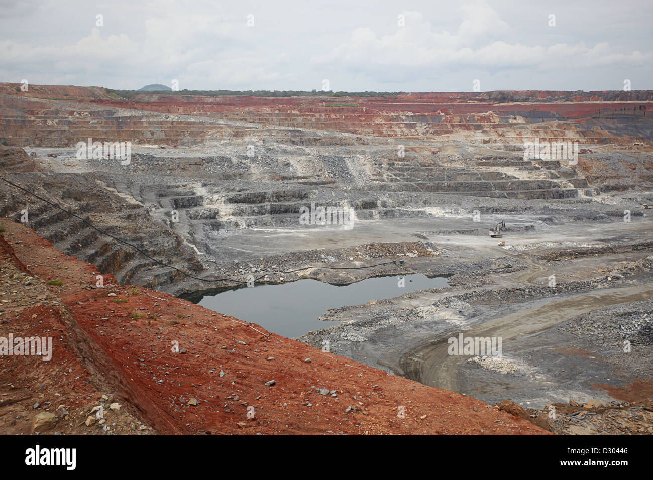 Kansanshi open cast copper mine 80% owned by Kansanshi Mining PLC, a First Quantum subsidiary. Stock Photo