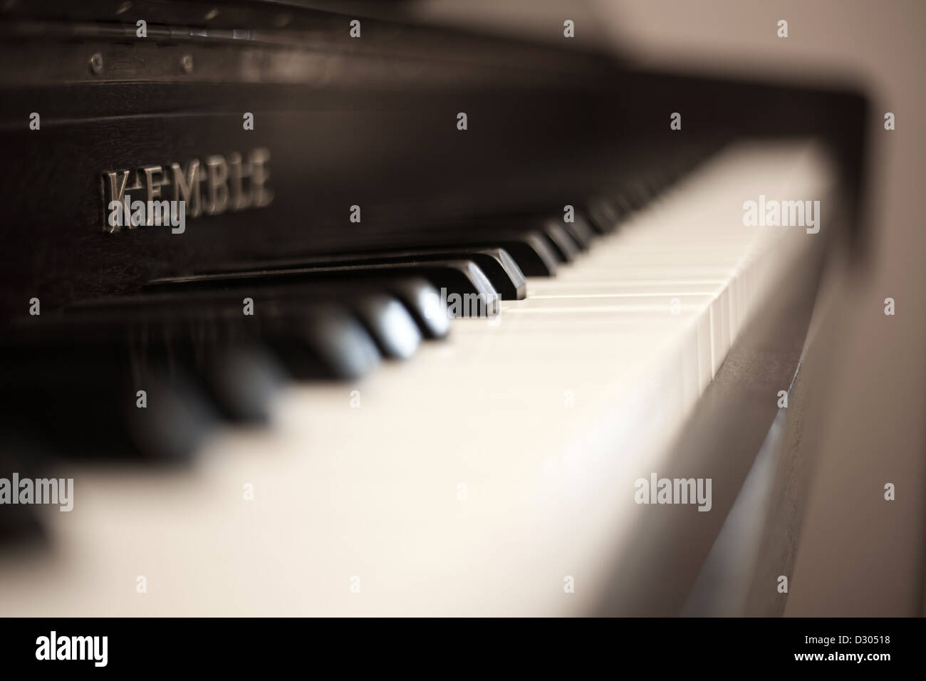 Close up shot of piano keys Stock Photo