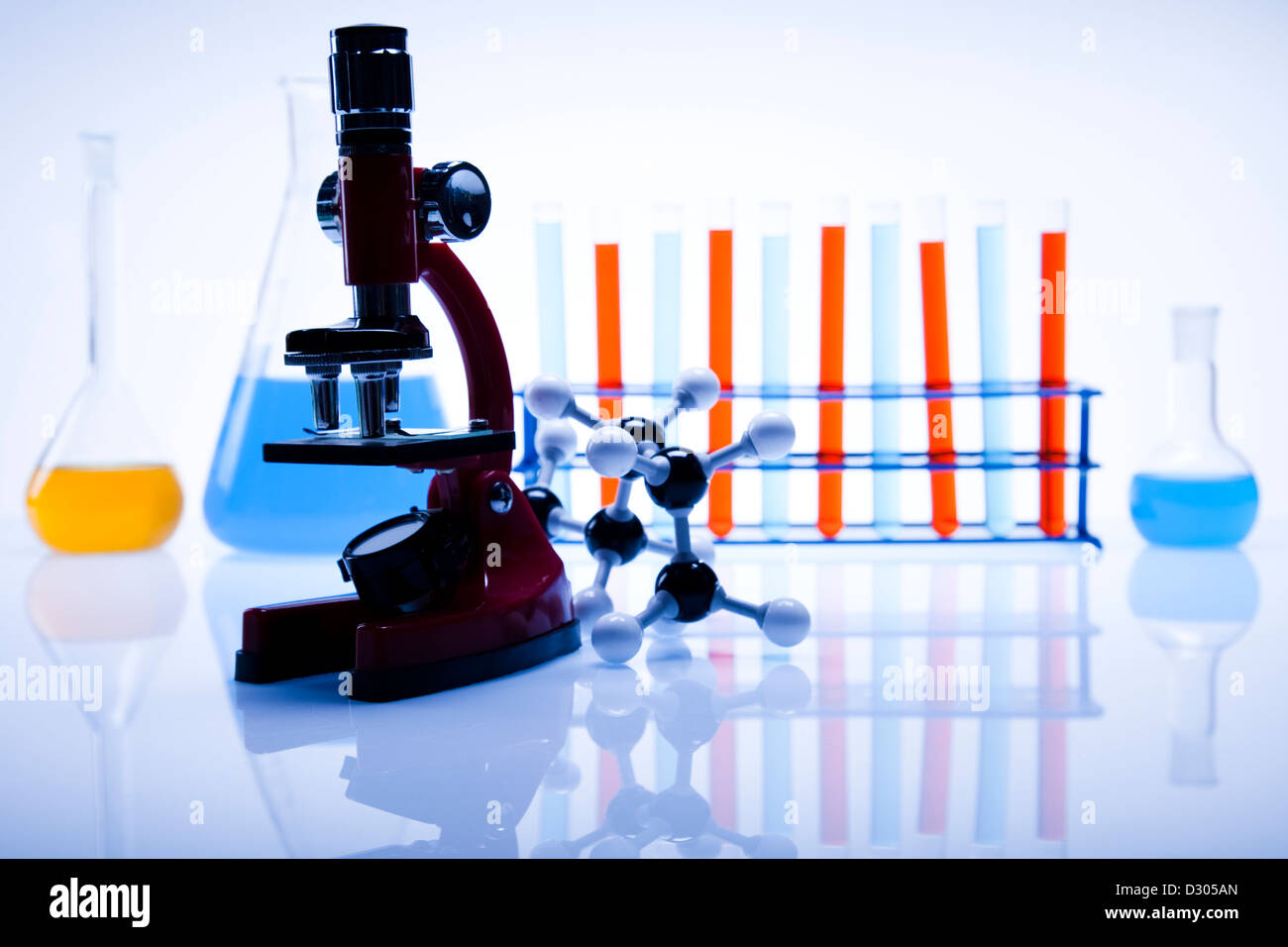 Molecular Model Laboratory glass Stock Photo Alamy