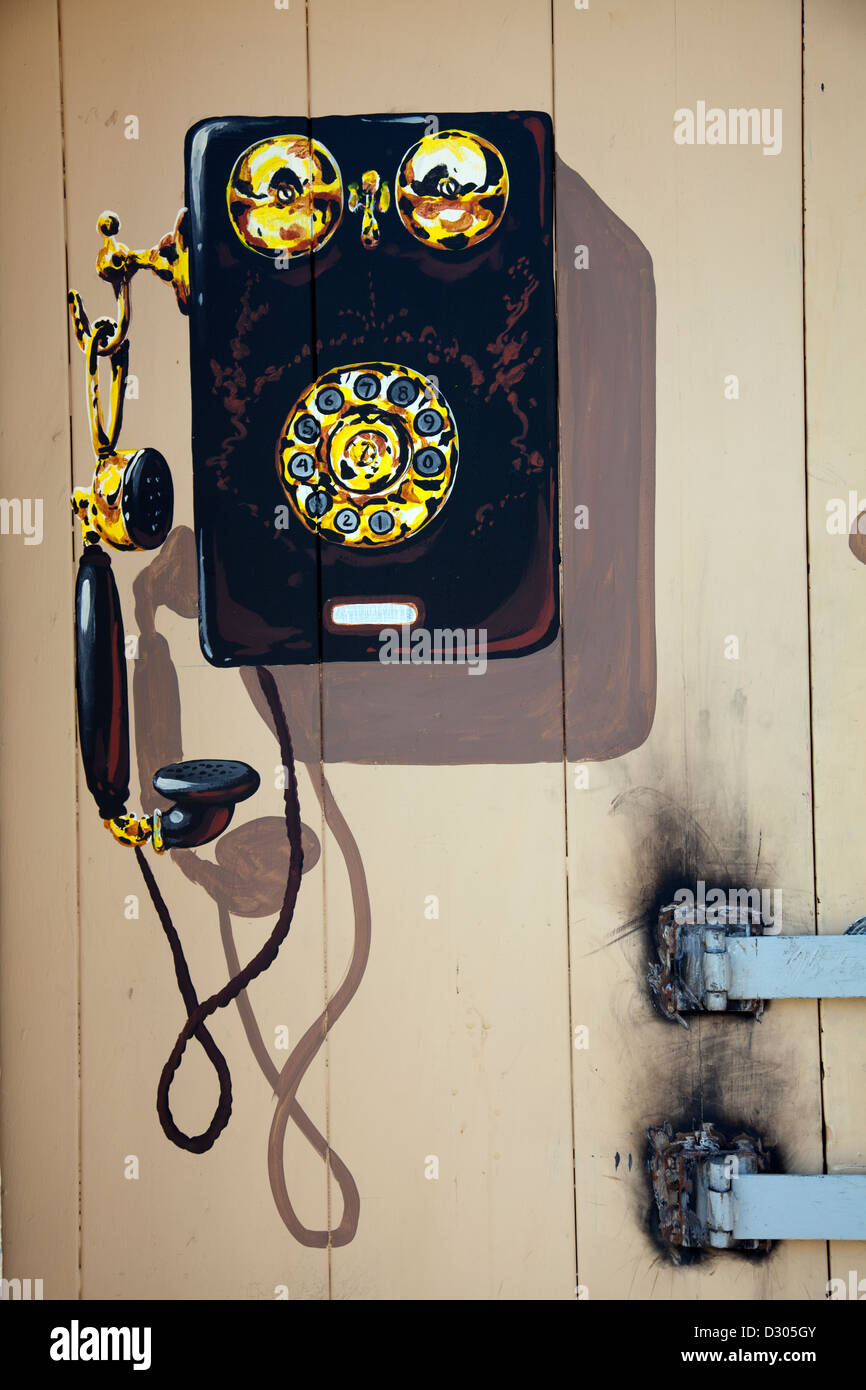 Graffiti of Old Telephone Mexico Stock Photo Alamy