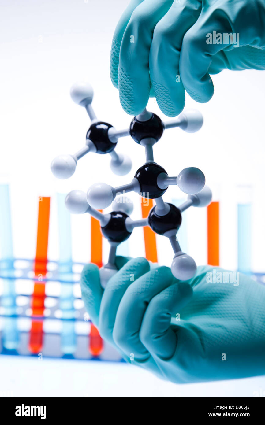 Molecular Model - Researcher Stock Photo - Alamy