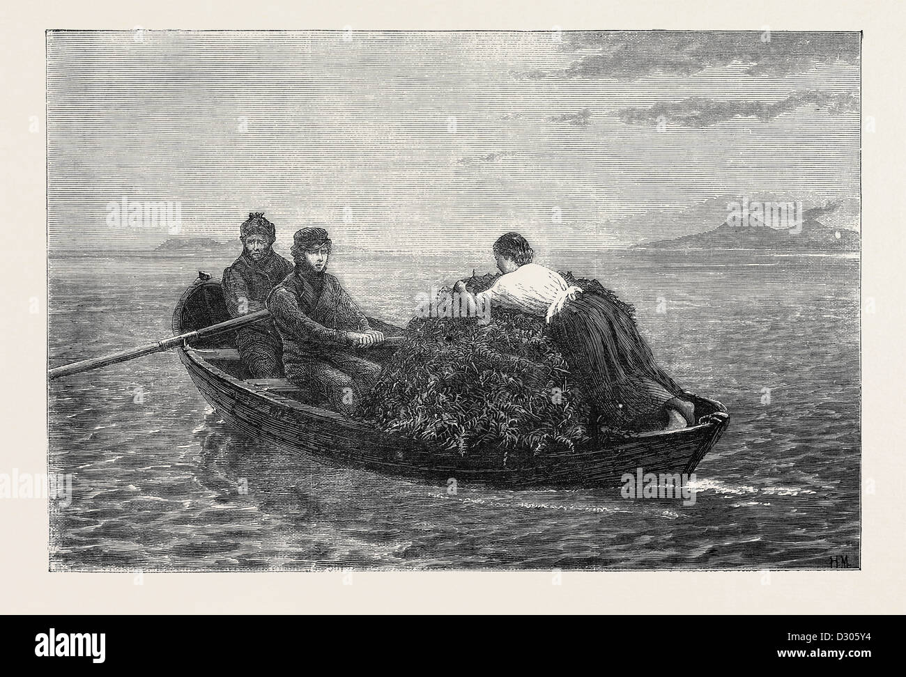 THE BRACKEN BOAT, 1870 Stock Photo