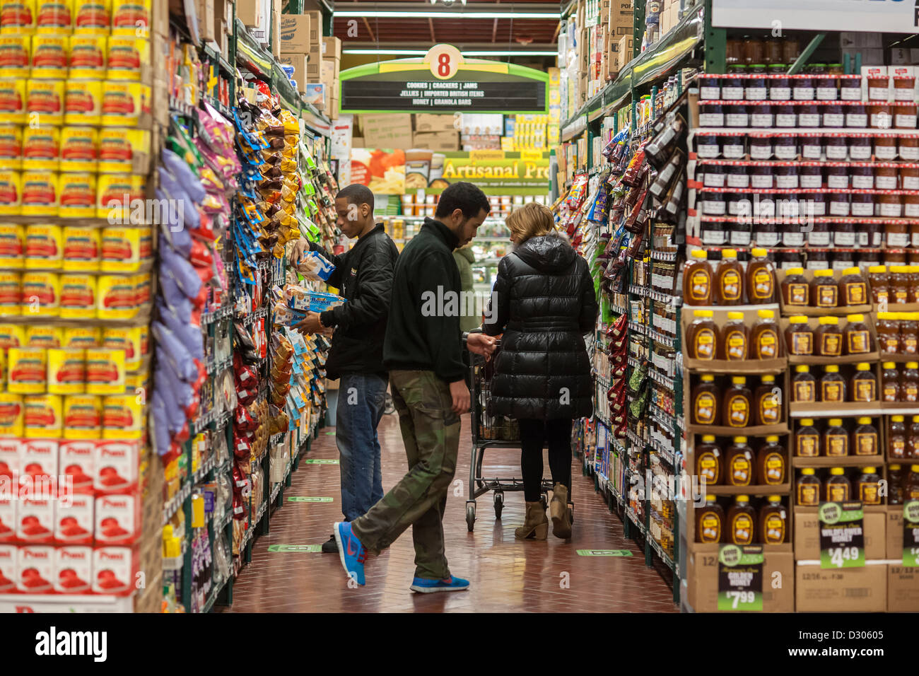 Shoppers at the Fairway supermarket on the Kips Bay neighborhood of New