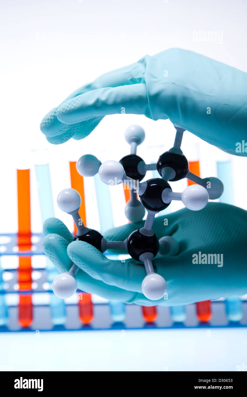 Molecular Model - Researcher Stock Photo - Alamy