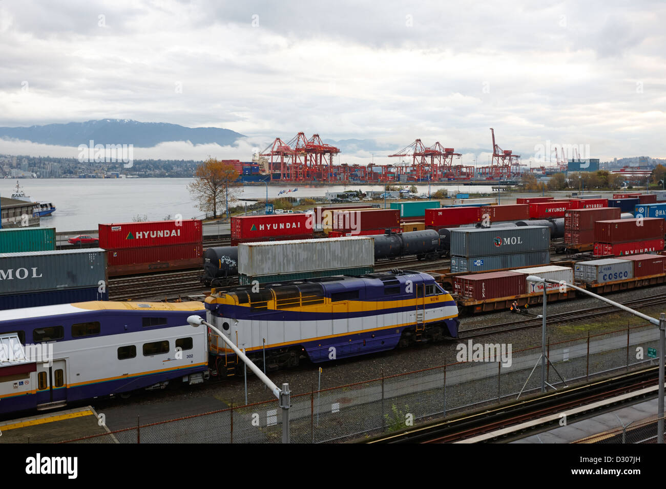 west coast express platform train tracks and freight terminal area of