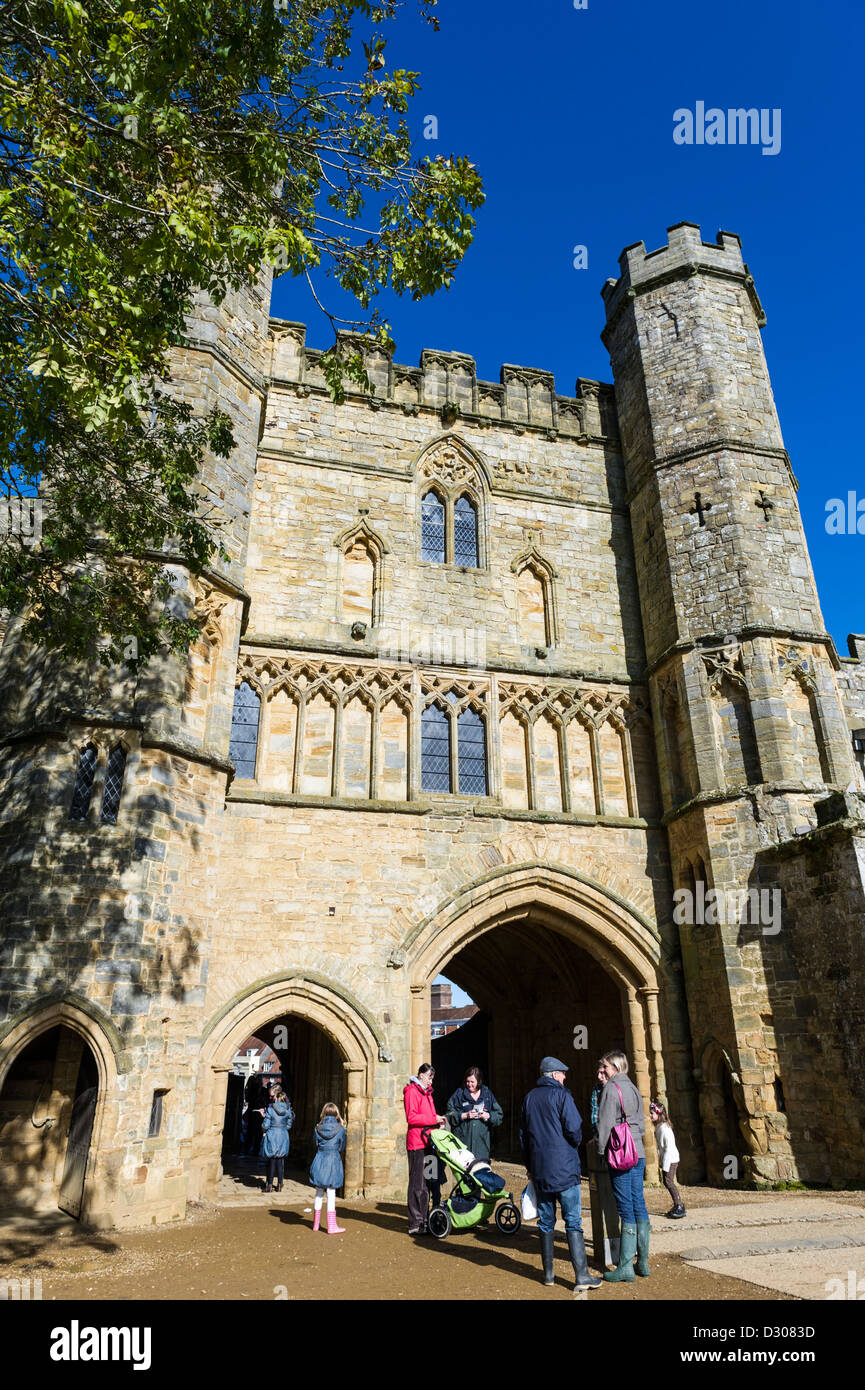 The gatehouse at Battle Abbey in East Sussex, England, UK Stock Photo