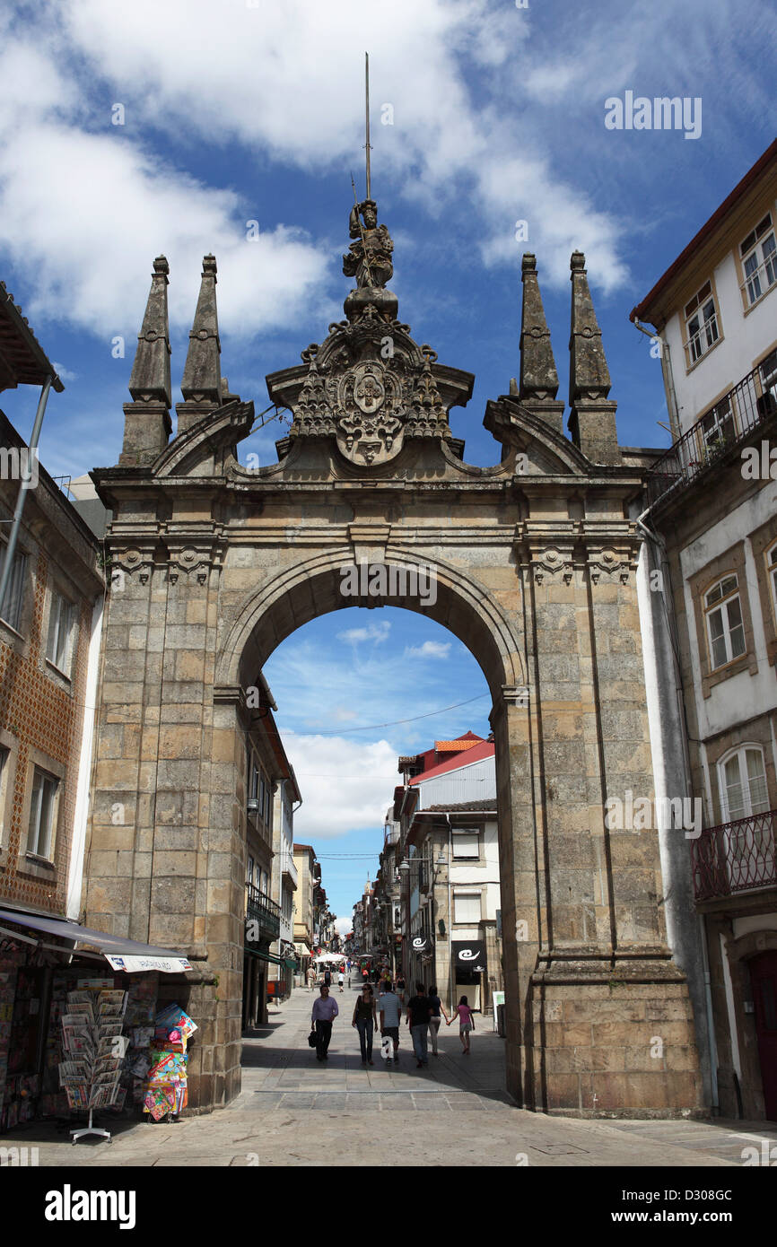 The Arco da Porta Nova, the Baroque city gate, in Braga, Portugal Stock  Photo - Alamy