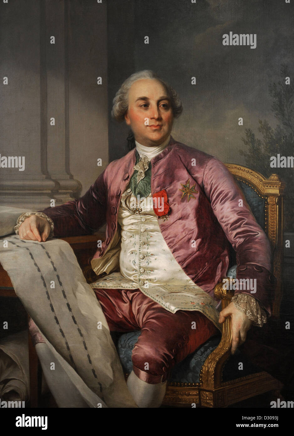Charles-Claude Flahaut de la Billarderie, comte d'Angiviller (1730-1809). Portrait by Joseph-Siffred Duplessis (1725-1802). Stock Photo