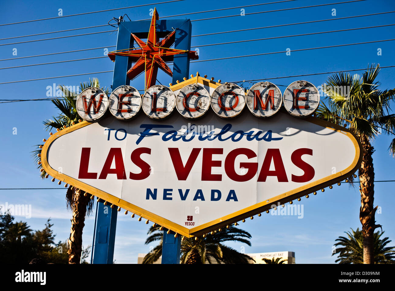 Las Vegas Welcome sign, Las Vegas, Nevada, USA Stock Photo