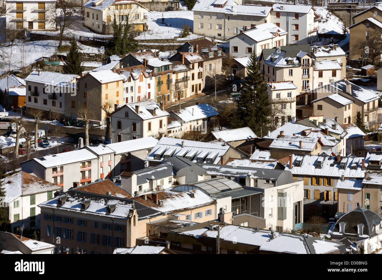 AxlesThermes, French Pyrenees in winter Stock Photo Alamy