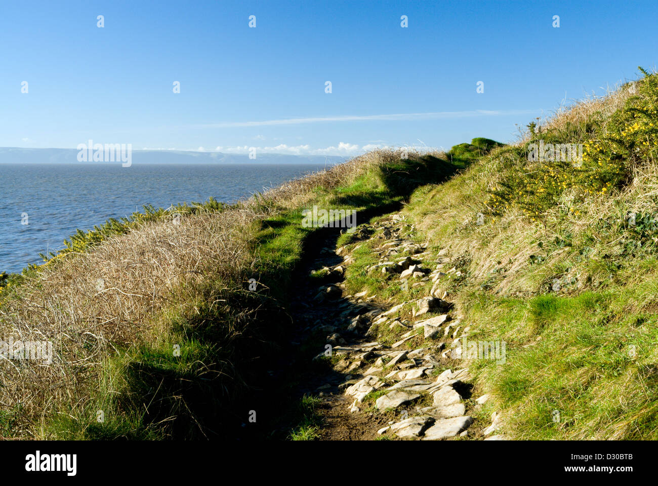 all wales coastal path col huw llantwit major vale of glamorgan south wales Stock Photo