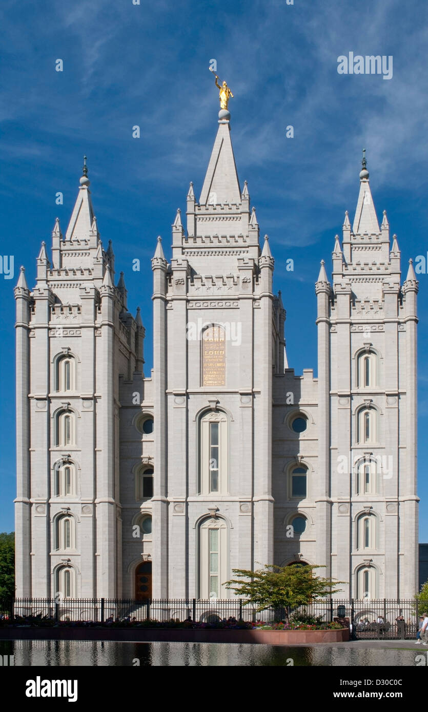 The largest temple of the Mormon church, the temple in downtown Salt