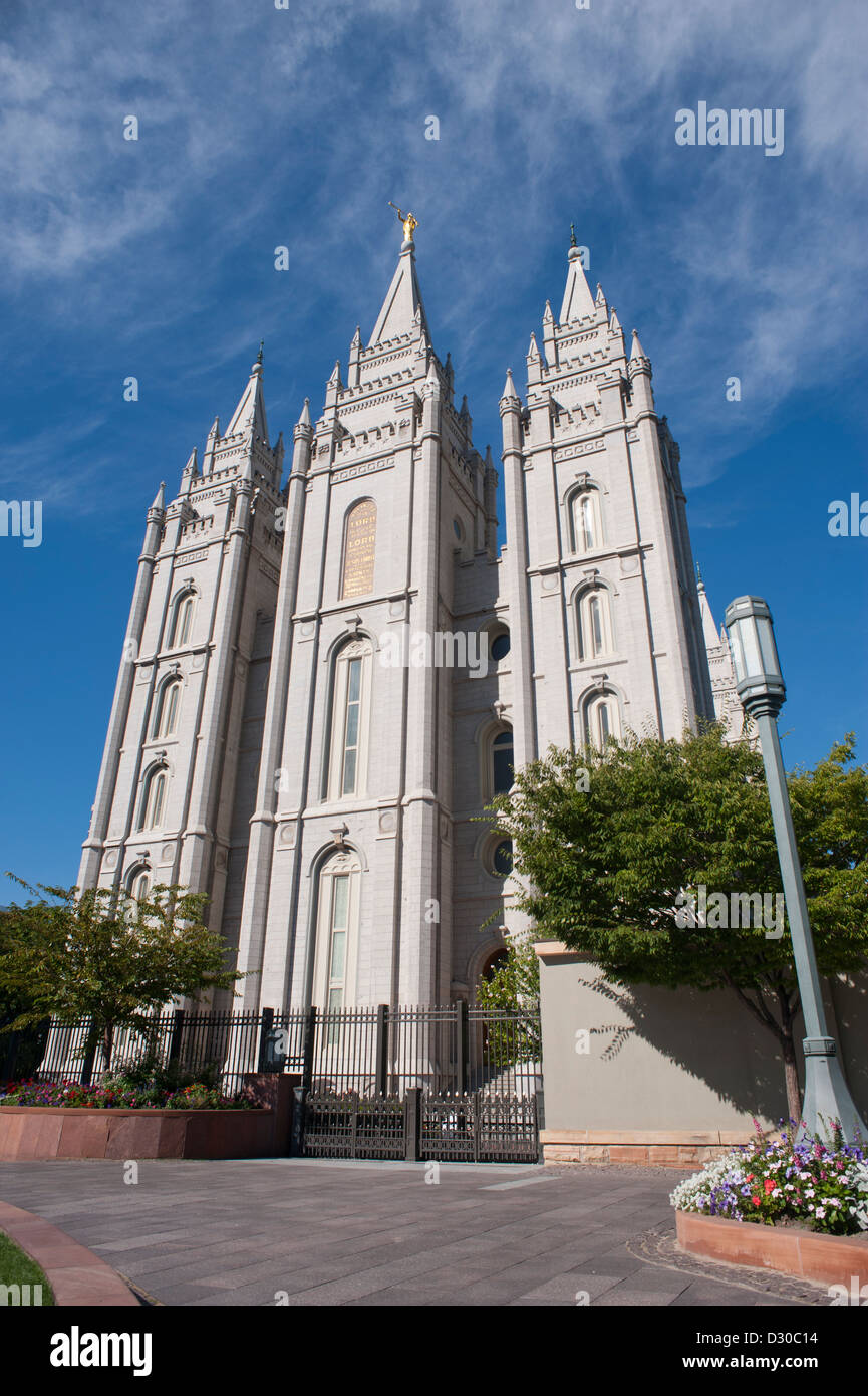 The largest temple of the Mormon church, the temple in downtown Salt