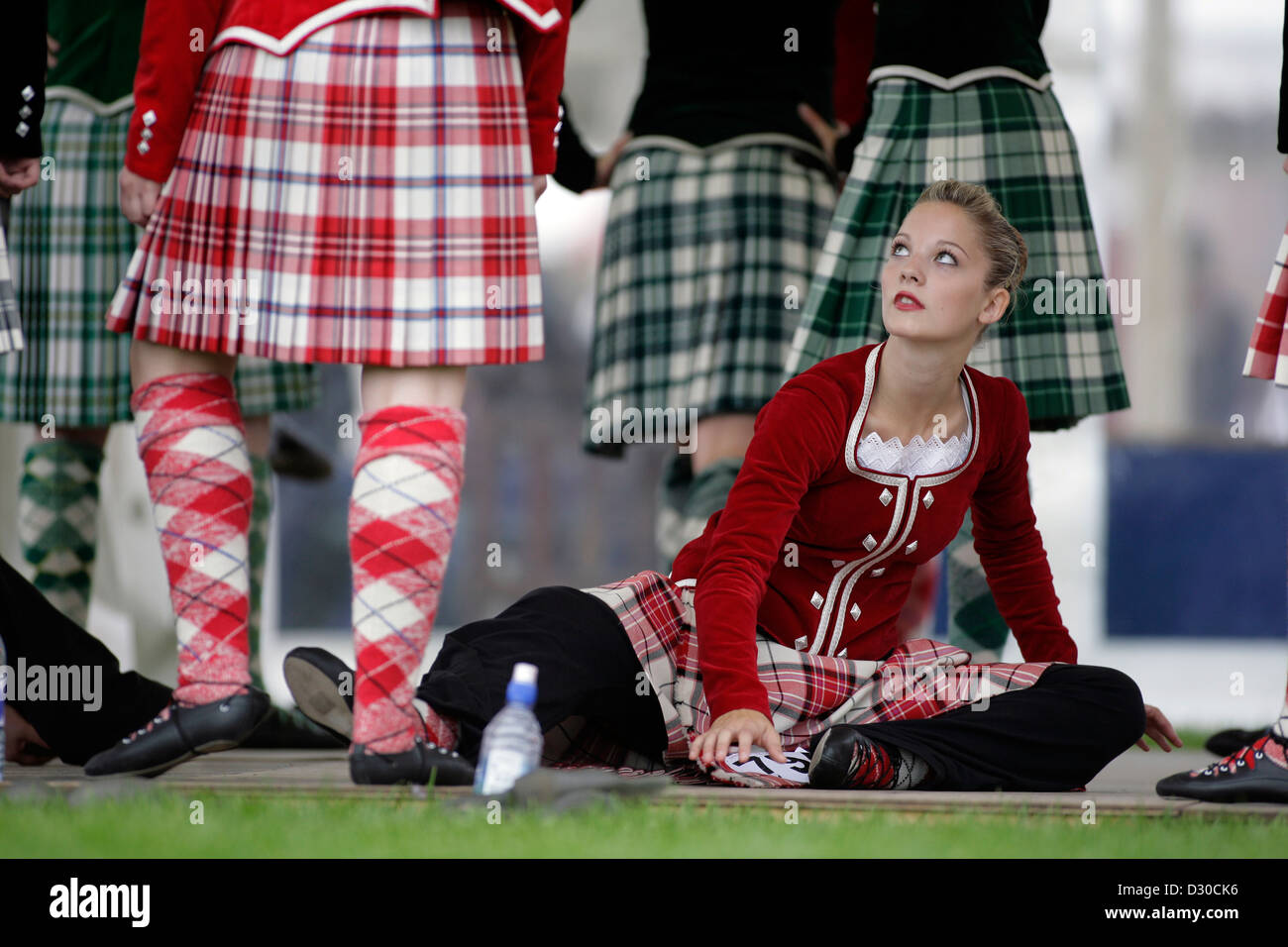 Dancers preparing for the World Highland Dancing Championship Finals at