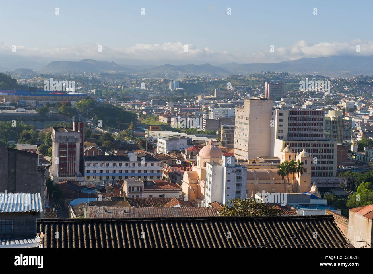 View over tegucigalpa capital city hires stock photography and images