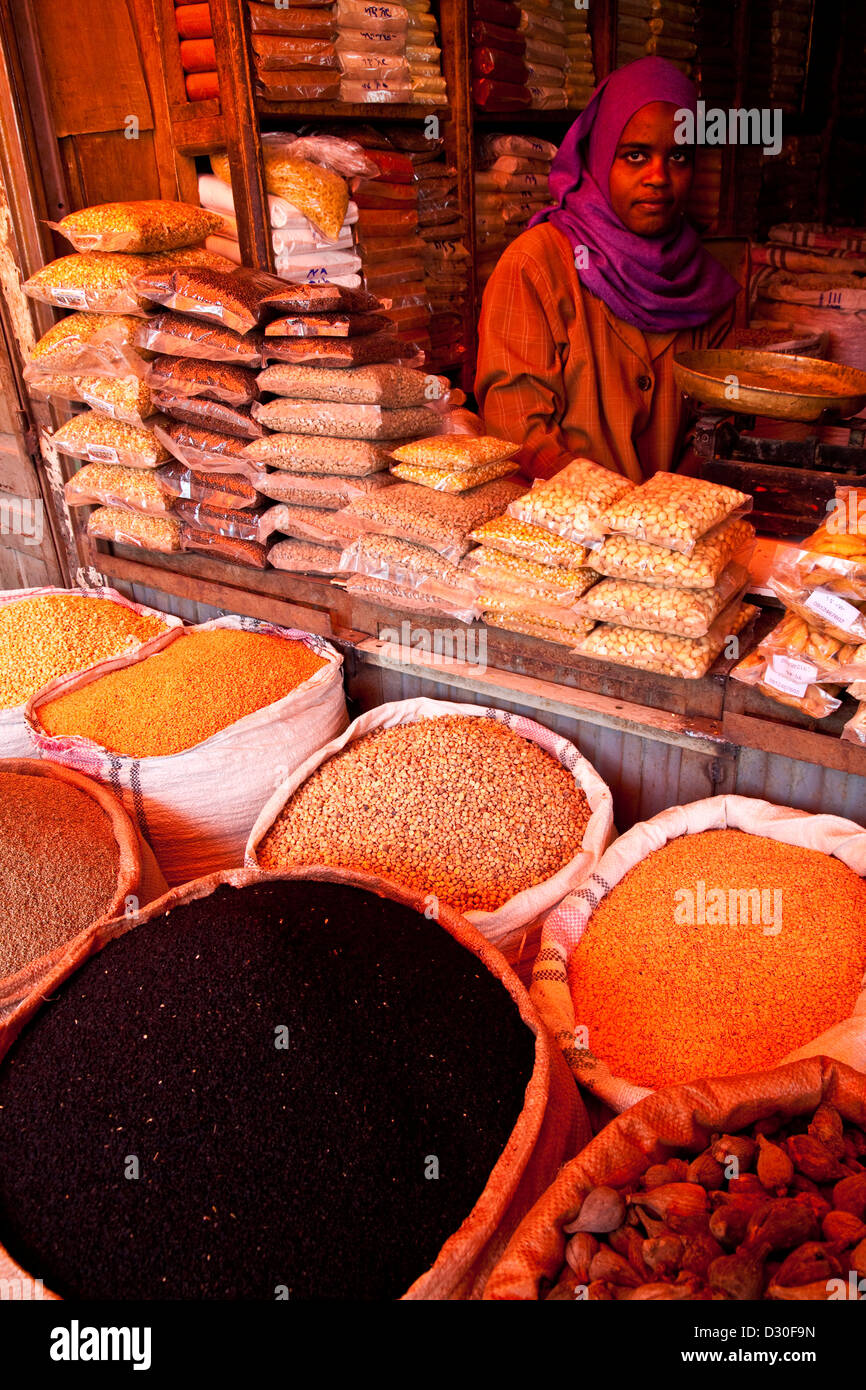 Mercato (The largest market in Africa) Addis Ababa, Ethiopia Stock Photo