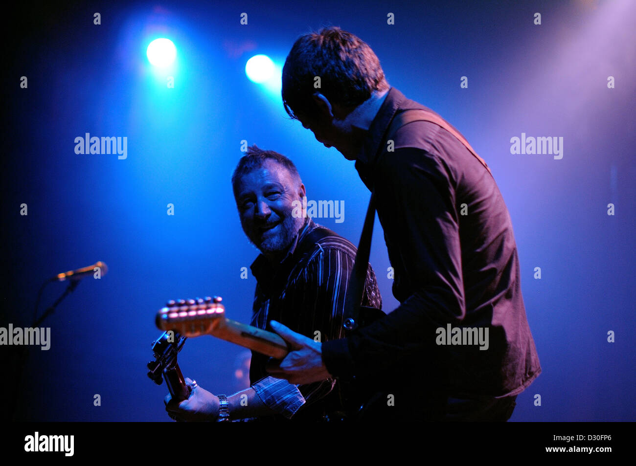 BARCELONA, SPAIN - OCT 10: Peter Hook (Joy Division) performs at Apolo on October 10, 2010 in Barcelona, Spain. Stock Photo