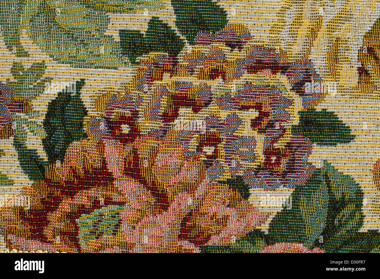 High resolution texture of tapestry. Stock Photo