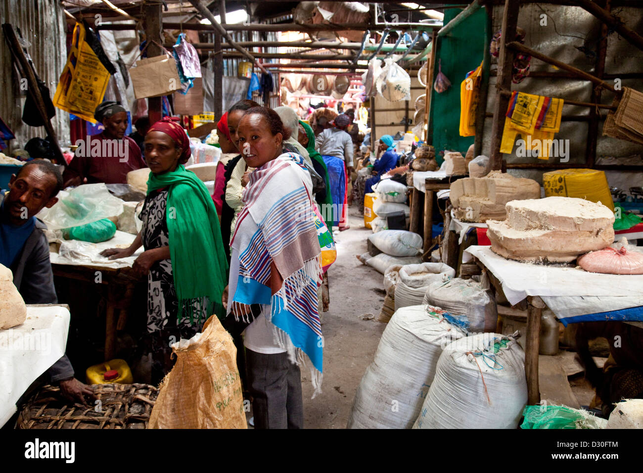 Mercato (The largest market in Africa) Addis Ababa, Ethiopia Stock Photo