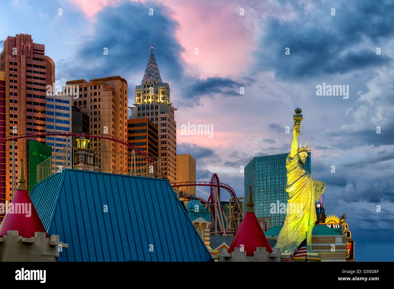 Las Vegas skyline.at night. Nevada Stock Photo