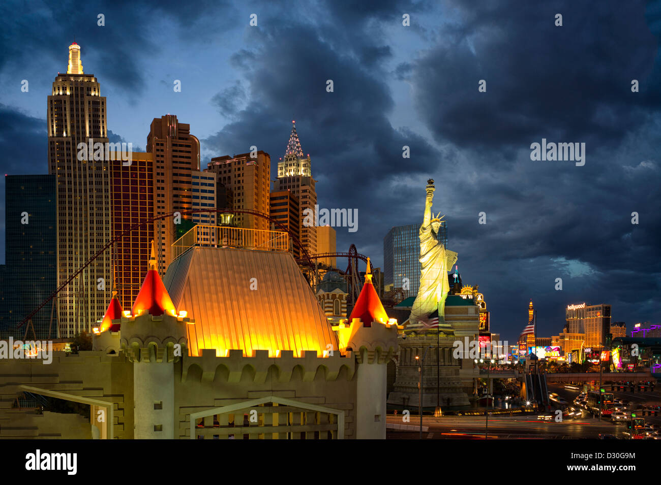 Las Vegas skyline.at night. Nevada Stock Photo