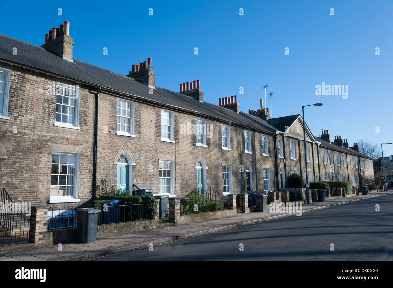 Terraced houses in New Square Cambridge UK Stock Photo Alamy