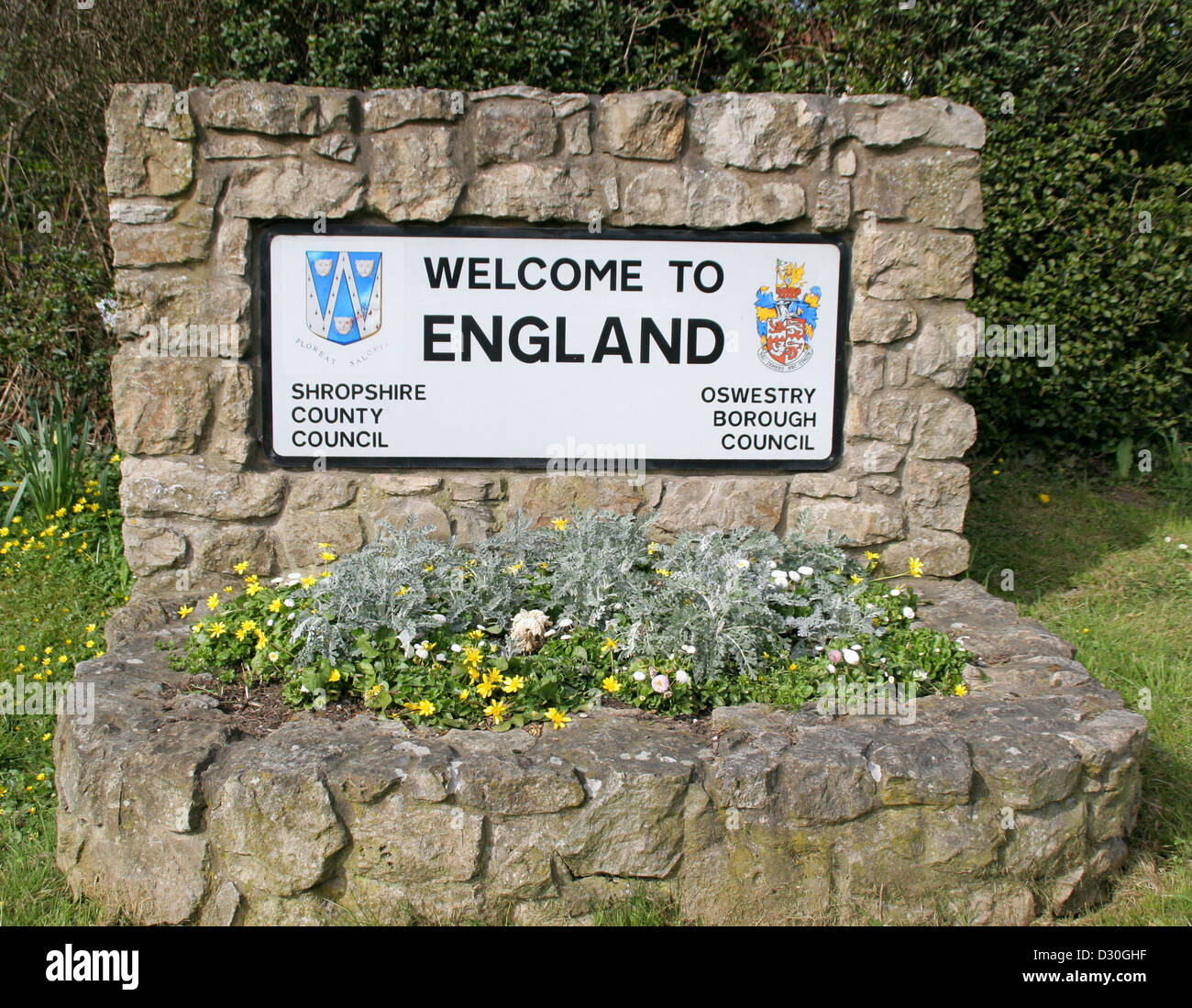 English Welsh border Llanymynech Shropshire England UK Stock Photo