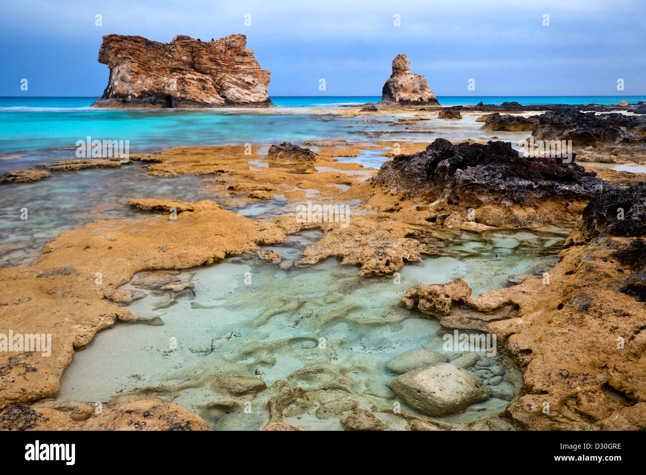 Nice view of sea landscape and Cleopatra&rsquo;s beach famous rocks near