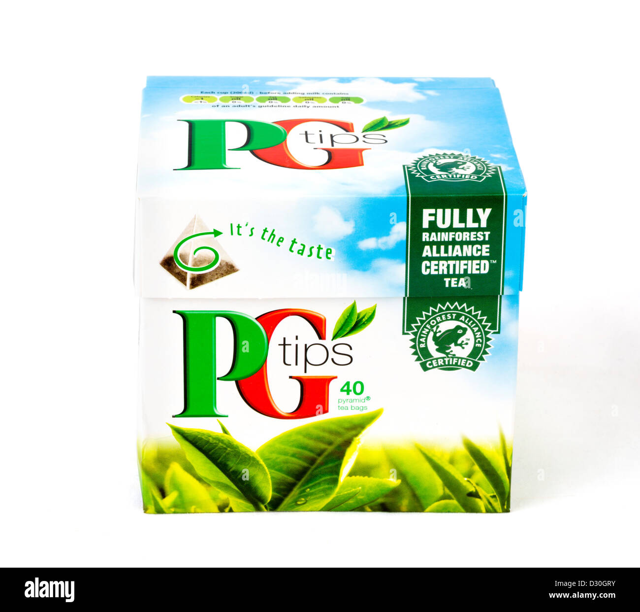 PG Tips Tea Bags Stock Photo