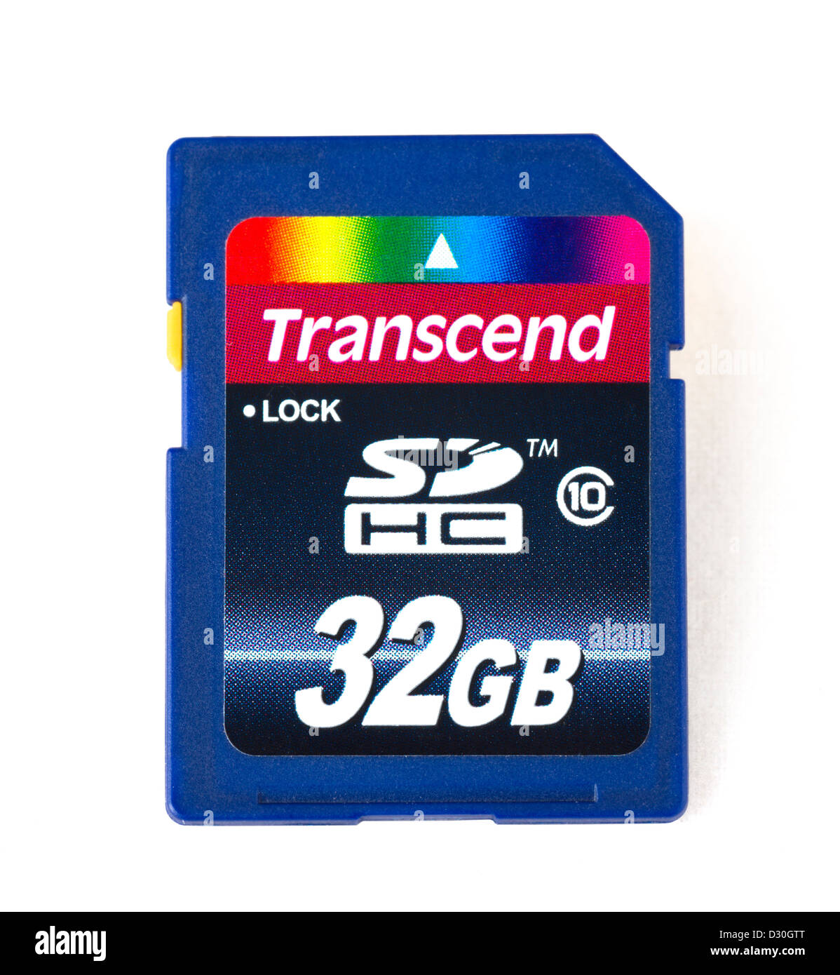 Transcend 32GB SD High Capacity Memory Card Stock Photo