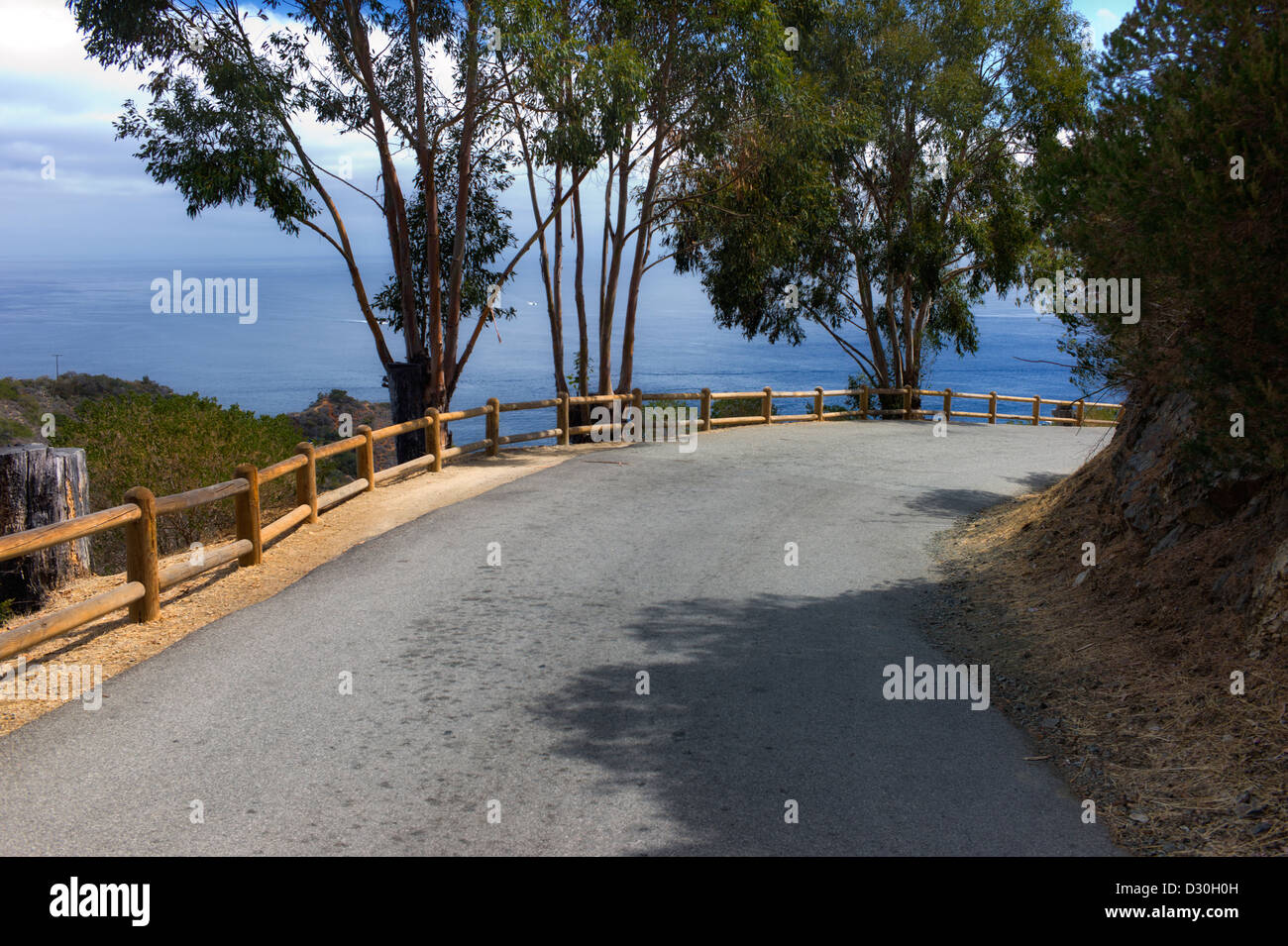 Road around Catalina Island, California Stock Photo