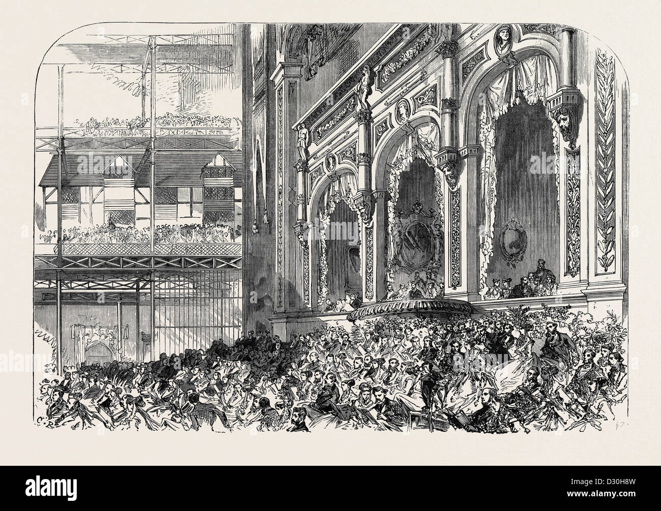 THE HANDEL FESTIVAL AT THE CRYSTAL PALACE: THE ROYAL BOX 1868 Stock Photo