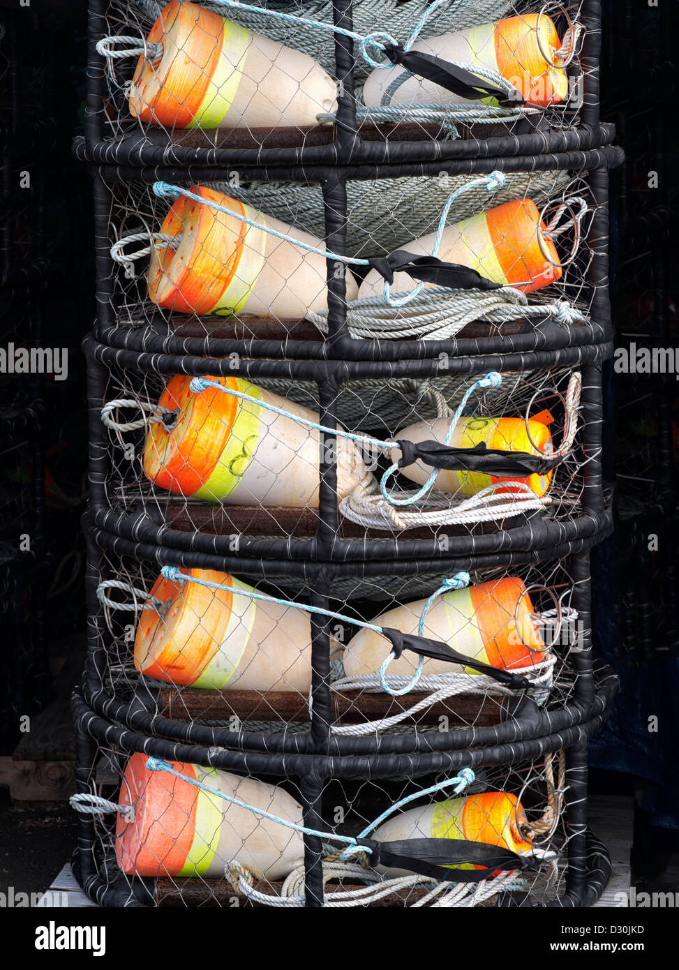 Crab pots with floats hi-res stock photography and images - Alamy